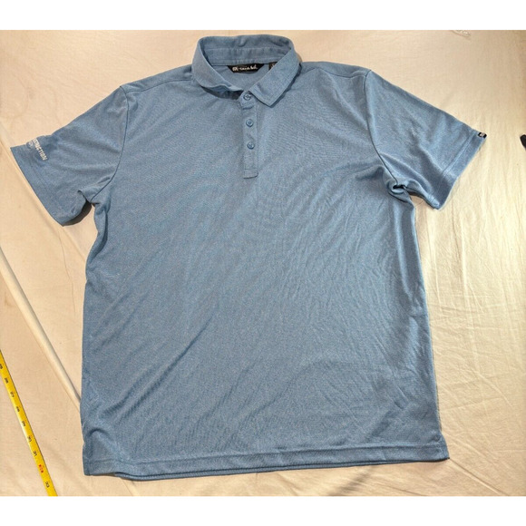 Travis Mathew Polo Shirt Mens L Blue Short Sleeve - Picture 2 of 7